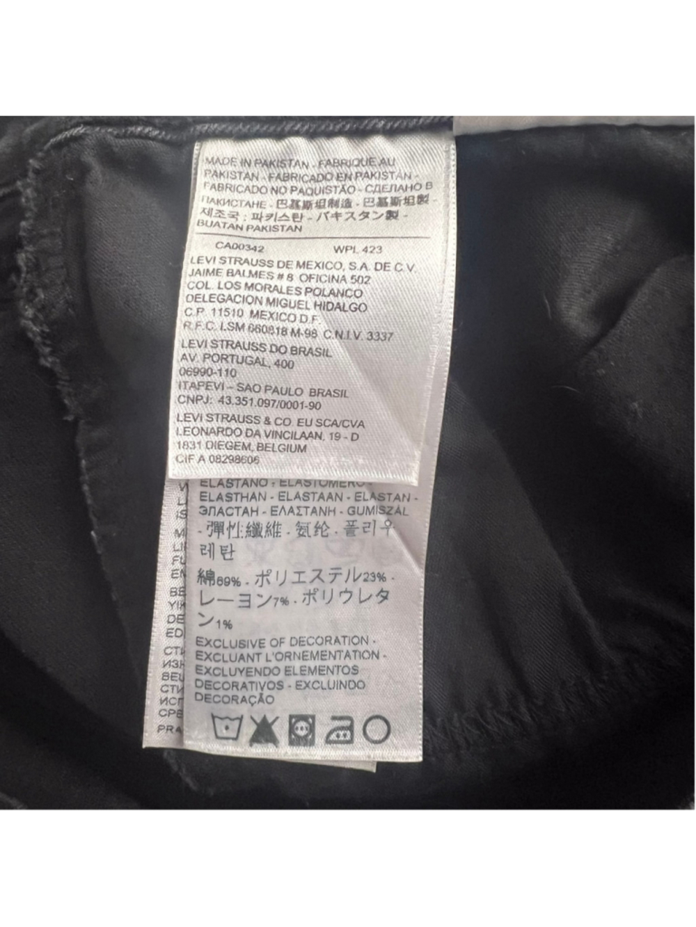 Levi's Womens Bootcut Legging Soft Black Jeans Classic Comfort Slimming W31 L32 - Picture 12 of 13